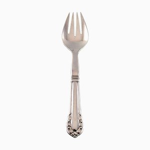 Lily of the Valley Serving Fork in Silver from Georg Jensen, 1930s