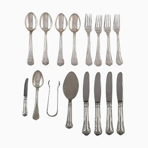 Silver Lunch Service Set from Cohr, 20th Century, Set of 16