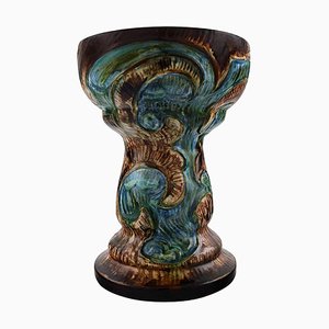 Large Art Nouveau Ceramic Vase of Glazed Ceramic from Møller & Bøgely, 1920s