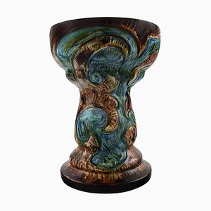 Vaso Art Nouveau in ceramica smaltata di Møller & Bøgely, anni '20