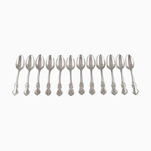 Swedish Olga Table or Soup Spoons from Hallbergs Guldsmeds AB, 1946, Set of 12