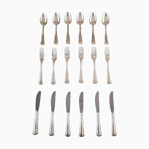 Silbernes dänisches Besteck von Cohr, 20th Century, Set of 18