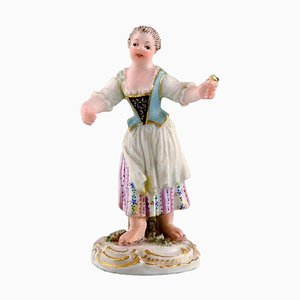 Figurina Girl with Flowers Miniatura di Johann Joachim Kändler per Meissen