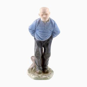 Porcelain Older Man Figurine Number 1001 from Royal Copenhagen, Early 20th Century