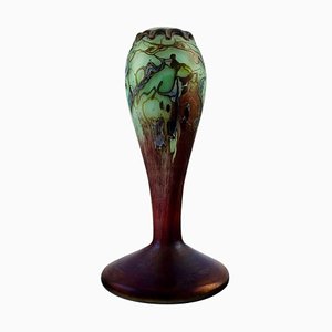 French Art Glass Vase by Pascal Guyot and Bernard Aconito for Biot, Late 20th Century