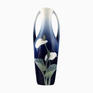 Art Nouveau Vase Decorated with Flowers from Royal Copenhagen, Early 20th Century