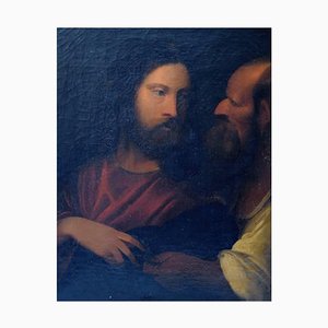 19th Century Oil on Canvas Biblical Motif after Titian