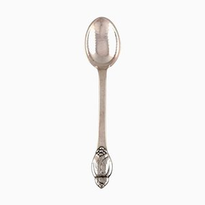Number 6 Coffee Spoons in Silver by Evald Nielsen, 1920s, Set of 10