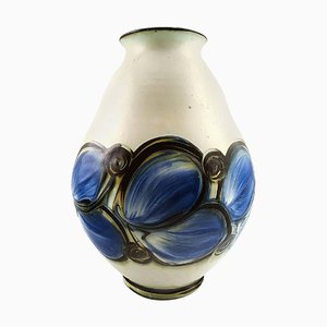 Glasierte Steingut Vase von Kähler, 1930er