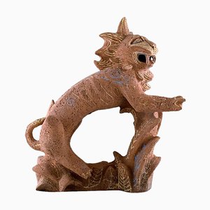 Colosal Figure of Cat Sculpture de Helge Christoffersen