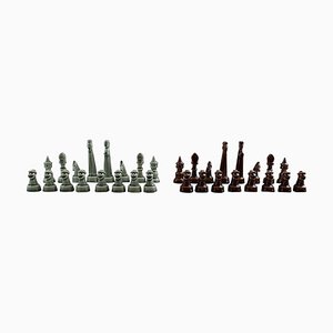 Complete Set of Chess Pieces in Ceramic by Sven Wejsfelt for Gustavsberg, 1980s, Set of 32