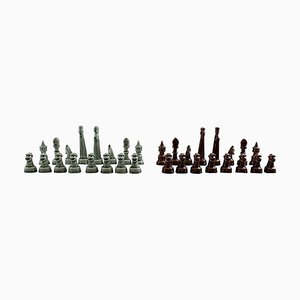 Set di scacchi in ceramica di Sven Wejsfelt per Gustavsberg, anni '80, set di 32