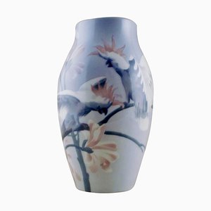 Karl Lindstrom for Rörstrand Unique Art Nouveau Vase in Porcelain