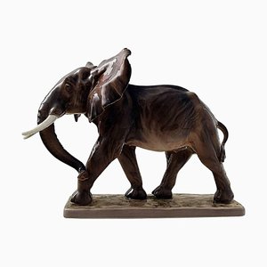 African Elephant in Porcelain No. 1056 by Carl Johan Bonnesen for Dahl Jensen