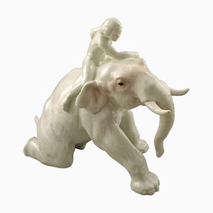 Groupe de Figurines avec Mahout et Éléphant de Bing & Grondahl, 1919