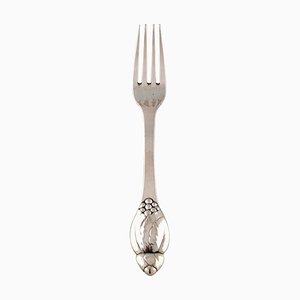 Evald Nielsen Number 6 Lunch Forks in Silver, 1920s, Set of 8