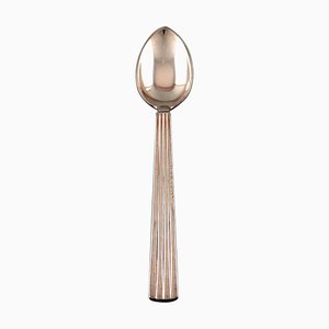 Cucharilla de café o cucharilla de plata esterlina de Georg Jensen, años 40. Juego de 34