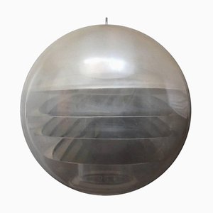 Lampada da soffitto grande in vetro acrilico nello stile di Poul Henningsen o Verner Panton, anni '50