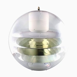 Lampada da soffitto grande prototipo in vetro acrilico nello stile di Poul Henningsen o Verner Panton, anni '50