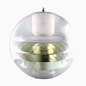 Prototype Large Acrylic Glass Ceiling Lamp in the Style of Poul Henningsen or Verner Panton, 1950s