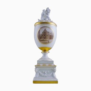 Grand Vase Sensational Bing & Grondahl en Forme d'Oeuf de Style Empire