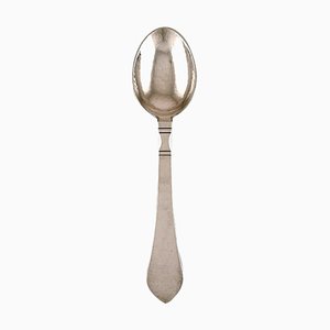 Cucharas de la cena Continental Georg Jensen de plata esterlina martillada, años 40. Juego de 8