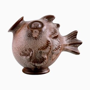 Fisch aus glasierter Keramik von Michael Andersen, 1950er