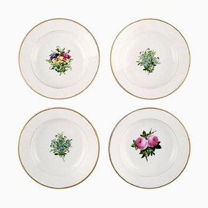 Piatti plastici Royal Copenhagen antichi in stile Flora Danica, set di 4