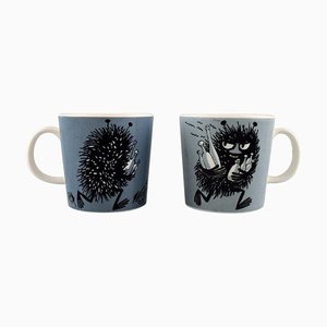 Arabia Cups in Porcelain with Motifs from Moomin, Set of 2