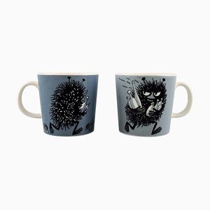 Tasses Arabia en Porcelaine avec Motifs de Moomin, Set de 2