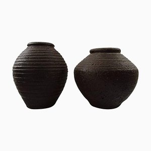 Danish Ceramic Vases, Set of 2