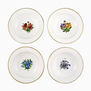 Assiettes Royal Copenhagen Antique Style Flora Danica, Set de 4