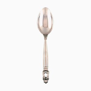Georg Jensen Acorn Big Table Spoons by Johan Rohde, 1940s, Set of 2