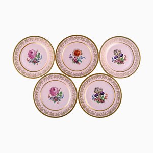 Decorative Plates in Porcelain by Johann Haviland Bavaria, Germany, 1930s, Set of 5