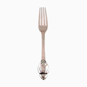 Evald Nielsen Number 6 Dinner Forks in Silver, 1920s, Set of 2