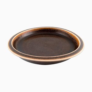 Saxbo Large Ceramic Dish or Bowl in Brown Glaze