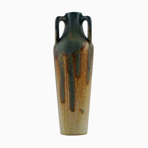 Antique French Ceramic Cauterets and Conical Vase, 1910