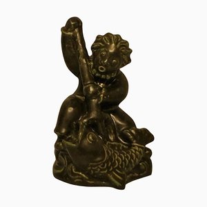 Large Hjorth Glazed Stoneware Figurine King Neptune by Gertrud Kudielka