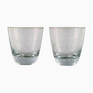Bicchiere Vodka in vetro trasparente di Tapio Wirkkala per Iittala, anni '60, set di 2