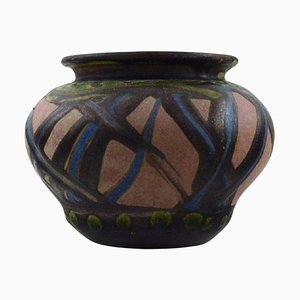 Glazed Stoneware Vase in Modern Design from Kähler, 1930s