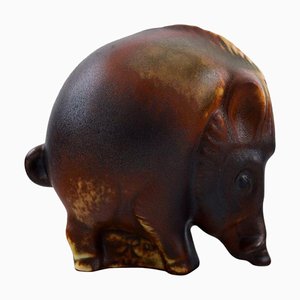 Ceramica Young Wild Boar di Gosta Grähs per Rörstrand