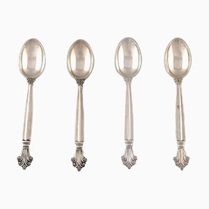 Georg Jensen Pattern Acanthus Silverware, 1940s, Set of 4