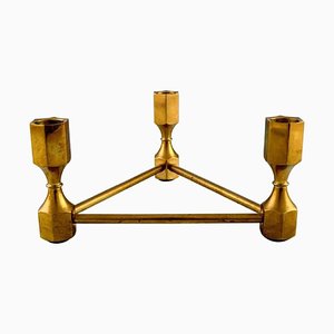 Gusum Metal Candleholder in Brass for 3 Lights