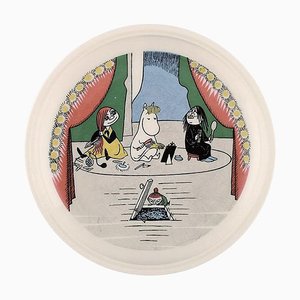 Assiette Midsummer Madness en Porcelaine avec Motif de Moomin de Arabia, Fin 20ème Siècle