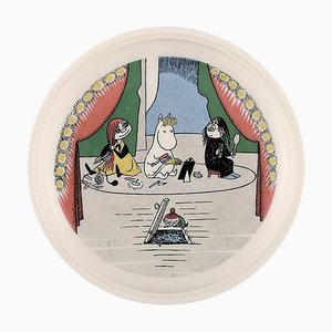 Midsummer Madness Porcelain Plate with Motif from Moomin from Arabia, Late 20th Century