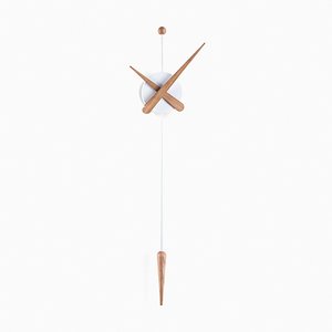 Horloge Punta White en Chêne par José Maria Reina pour Nomon