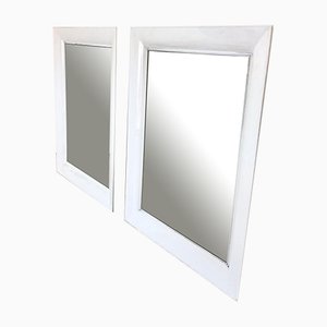 Weißer rechteckiger Spiegel mit weißem Rahmen aus PVC von Kartell, 1990er