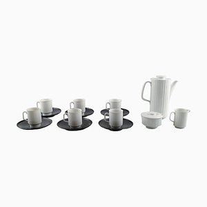 Servizio da caffè Noire in porcellana di Tapio Wirkkala per Rosenthal, XX secolo, set di 15