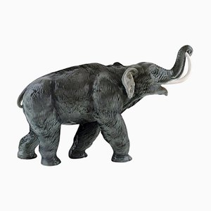 Grand Mammouth ou Éléphant en Porcelaine Peinte à la Main de Rosenthal, 1930s
