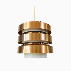 Copper and Metal Pendant Lamp from GDR, 1960s